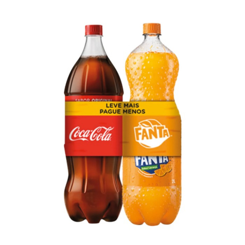 Refrigerante Coca-Cola de 1500ml + Fanta Laranja de 1500ml (Promocional)