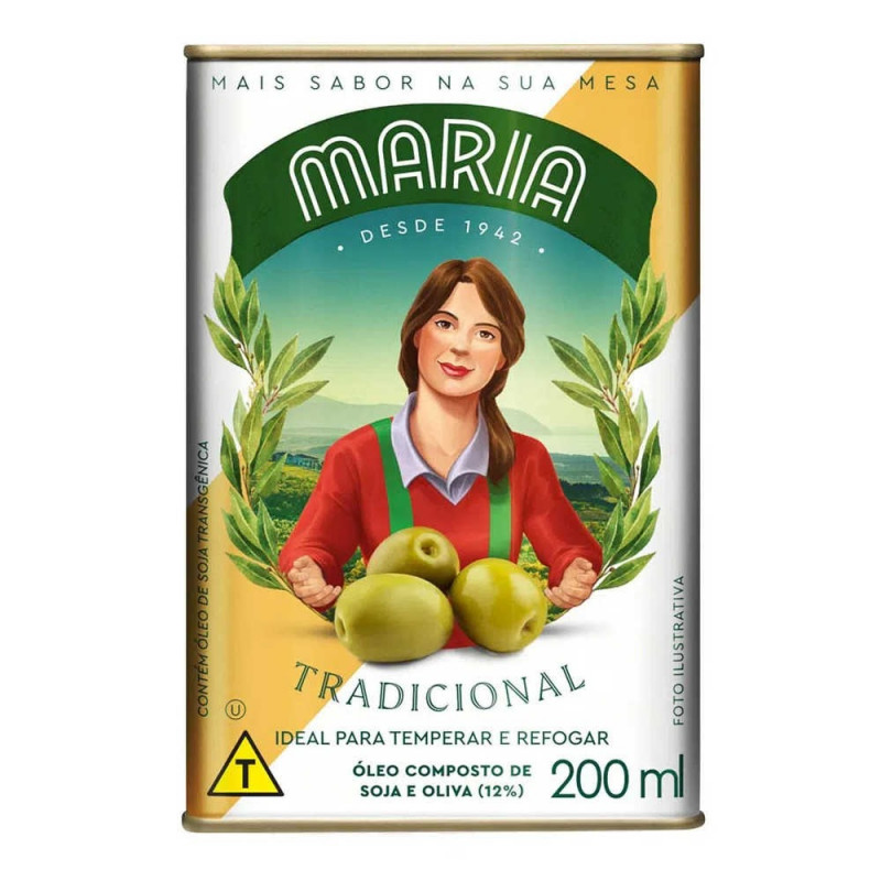 Óleo Composto de Soja e Oliva Maria 200ml Tradicional