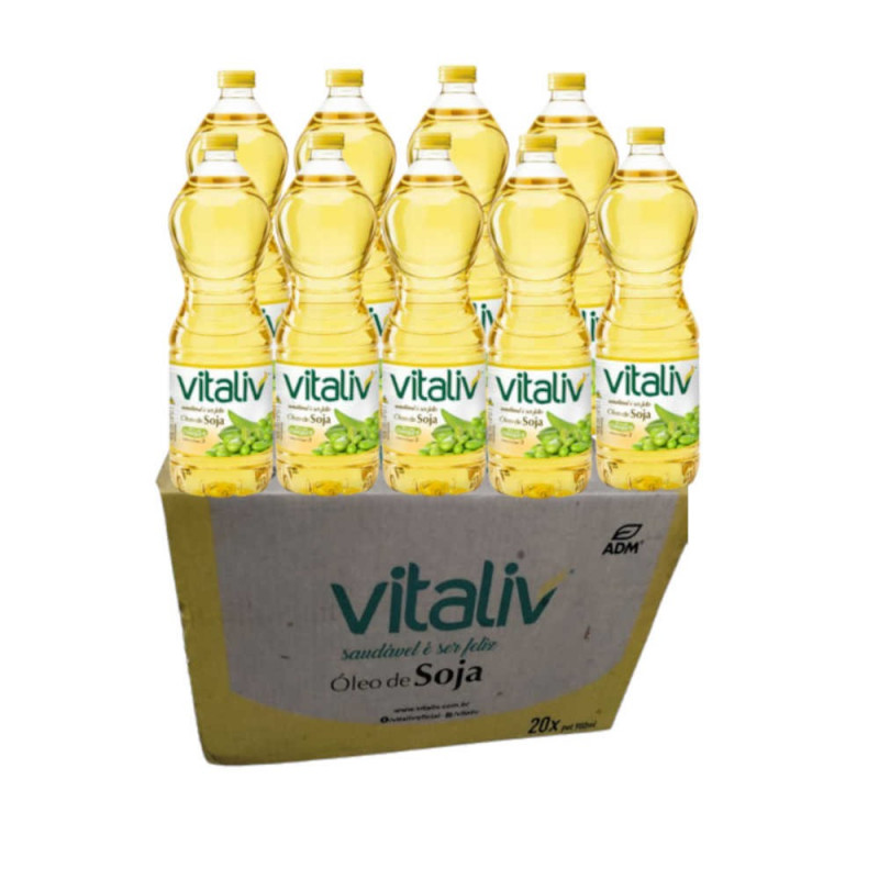 Óleo de Soja Vitaliv Caixa com 20 unidades de 900ml