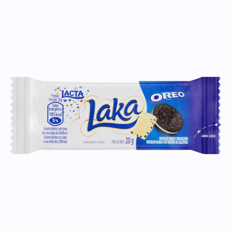 Chocolate Lacta Laka Oreo em Barra 20g