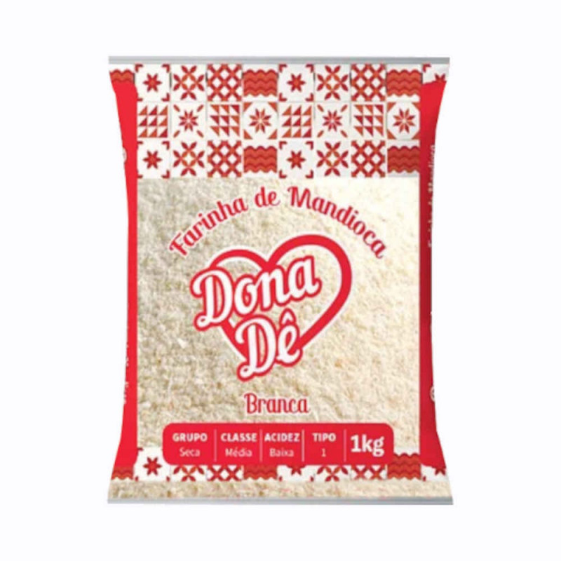 Farinha de Mandioca 1kg Branca Dona Dê