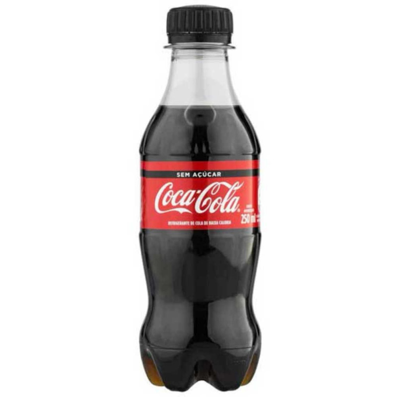 Refrigerante Mini Pet 250ml Coca Cola Sem Açúcar