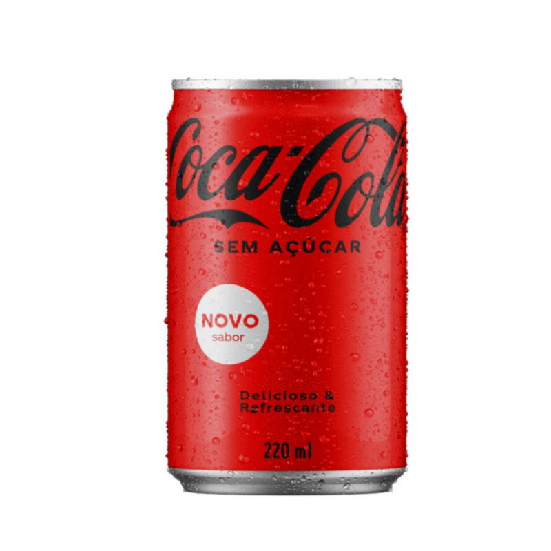 Refrigerante Coca-Cola Sem Açúcar Mini Lata 220ml