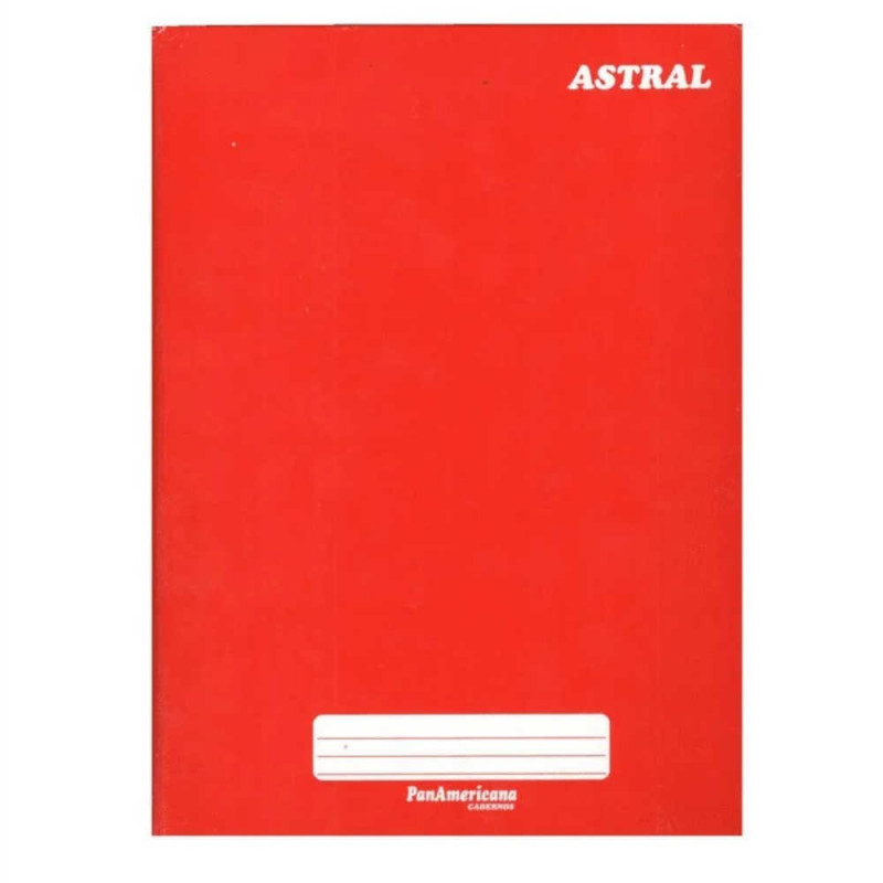 Caderno Capa Dura Tamanho 200mm X 275mm Panamericana Brochura 96fls Vermelho 8846